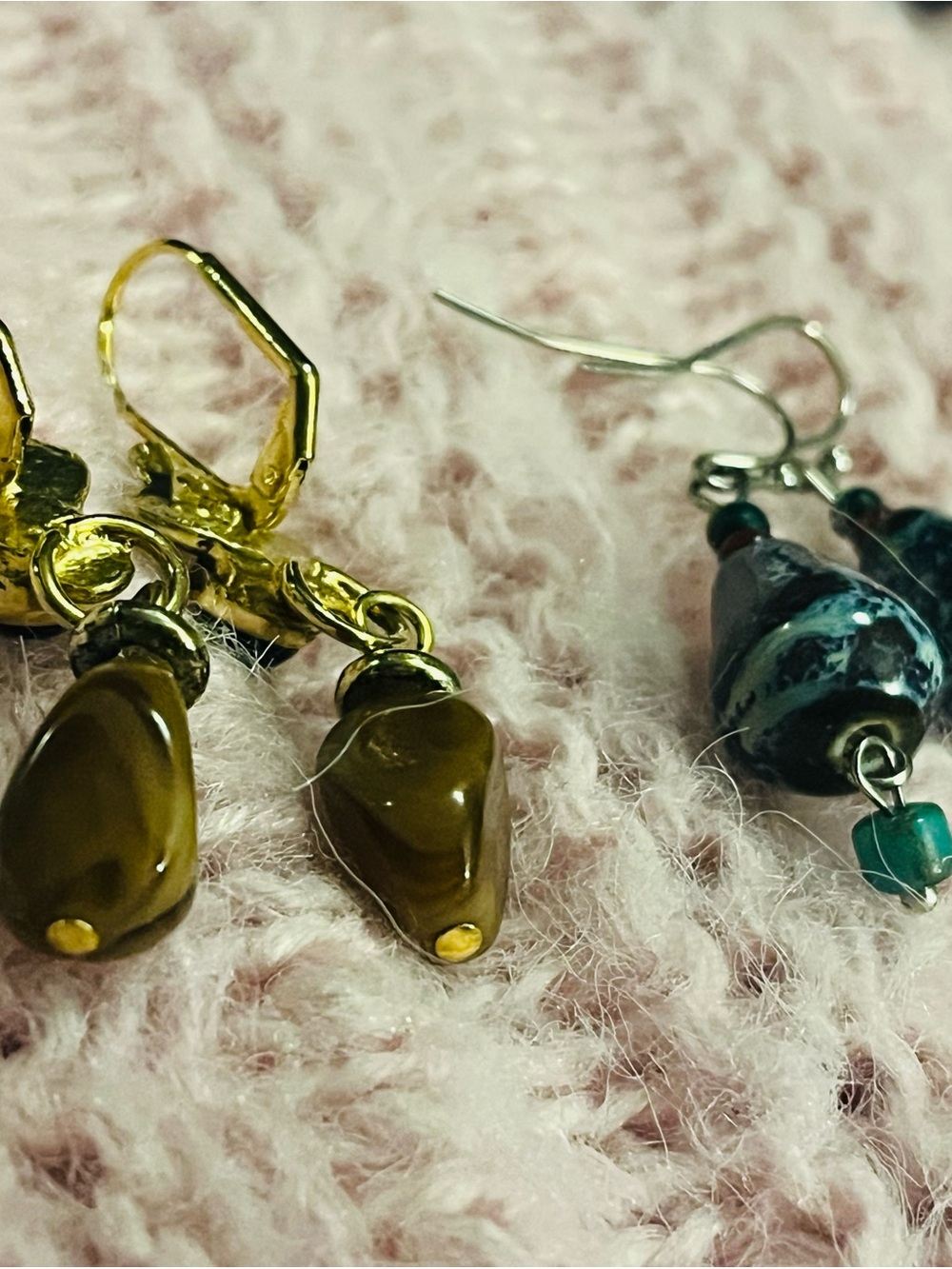 5 Pairs Vintage Y2K Dangle Earrings Bundle Crystal Bead Boho Jewelry Set - Picture 4 of 5